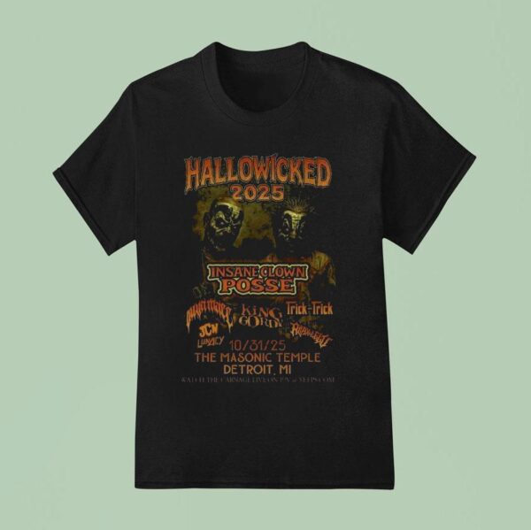 Insane Clown Posse Hallowicked Fall Tour Detroit Michigan T Shirt