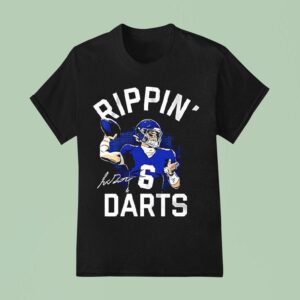 Jaxson Dart New York Giants Rippin Darts T Shirt