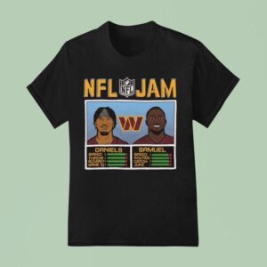 Jayden Daniels And Deebo Samuel Sr Nfl Jam Washington Commanders T Shirt