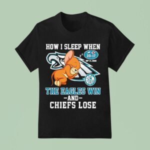 Jerry How I Sleep When The Philadelphia Eagles Win And Kansas City Chiefs Lose T Shirt