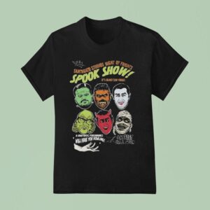 Joe Santagato Studios Night Of Frights Spook Show Studios Monster Mash Oct St Halloween Faces T Shirt
