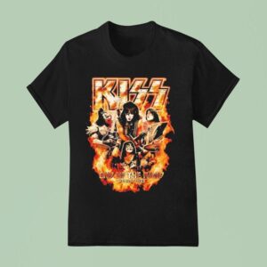 Kiss End Of The Road World Tour Up In Flames T Shirt