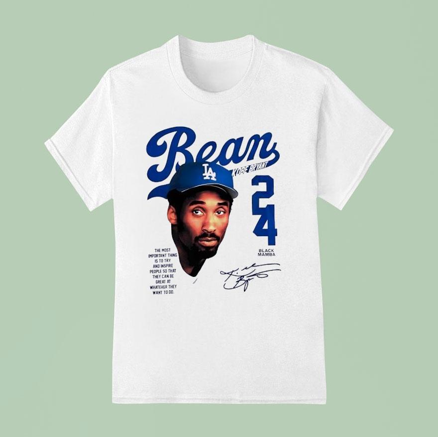 Kobe Bryant Puka Nacua Wears Bean Los Angeles Dodgers T Shirt