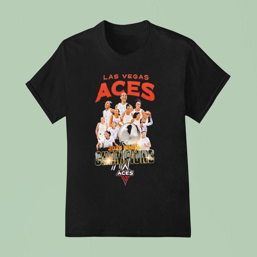 Las Vegas Aces Team Victory Wnba Champions T Shirt