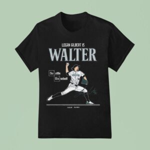 Logan Gilbert Is Walter Seattle Mariners Baseball Mlb Slash Line Signature T Shirt