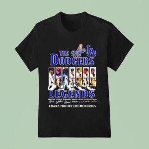 Los Angeles Dodgers Baseball Team Legends Thanks You For The Memories Cover Abbey Road Signatures T Shirt