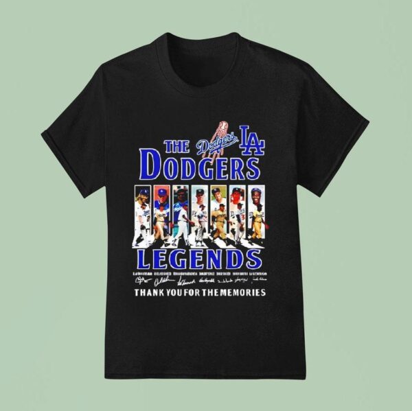 Los Angeles Dodgers Baseball Team Legends Thanks You For The Memories Cover Abbey Road Signatures T Shirt