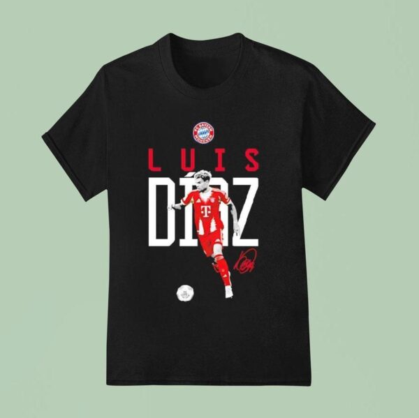 Luis Daz Fc Bayern Munich Logo Signature T Shirt