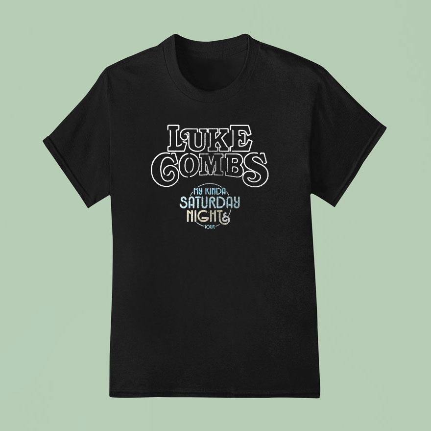 Luke Combs My Kinda Saturday Night Tour Dates Neon T Shirt