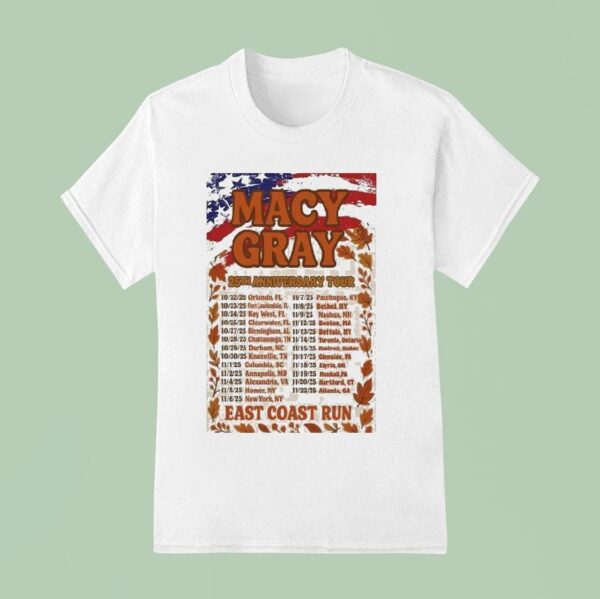 Macy Gray East Coast Run Th Anniversary Tour T Shirt