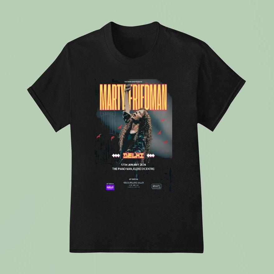 Marty Friedman New Delhi Jan The Piano Man Tour T Shirt