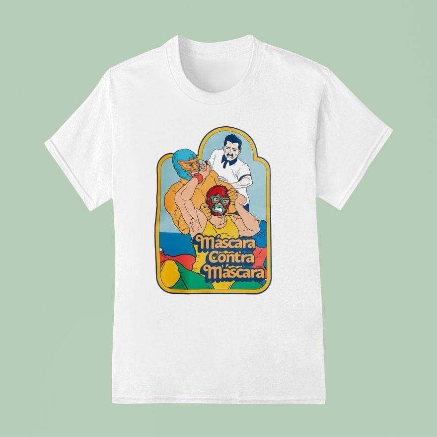 Mascara Contra Mascara Cartoon T Shirt