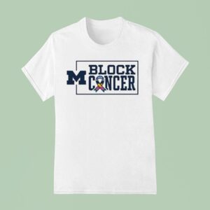 Michigan Wolverines Block Cancer Breast Cancer Awareness T Shirt