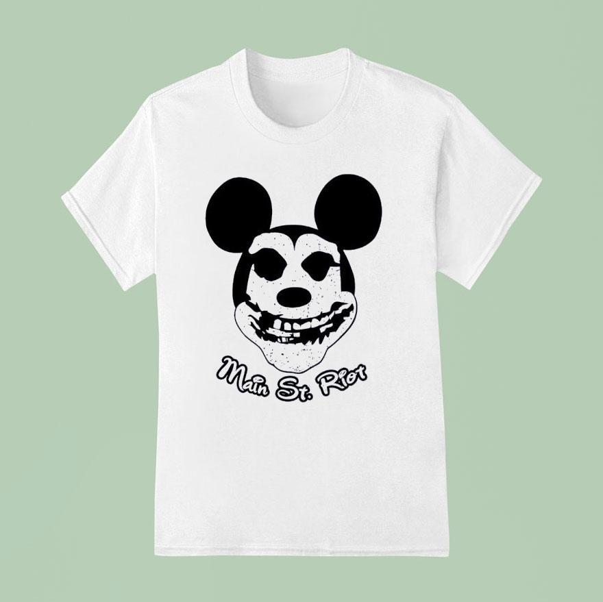 Mickey Skeleton Face Main St Rio T Shirt