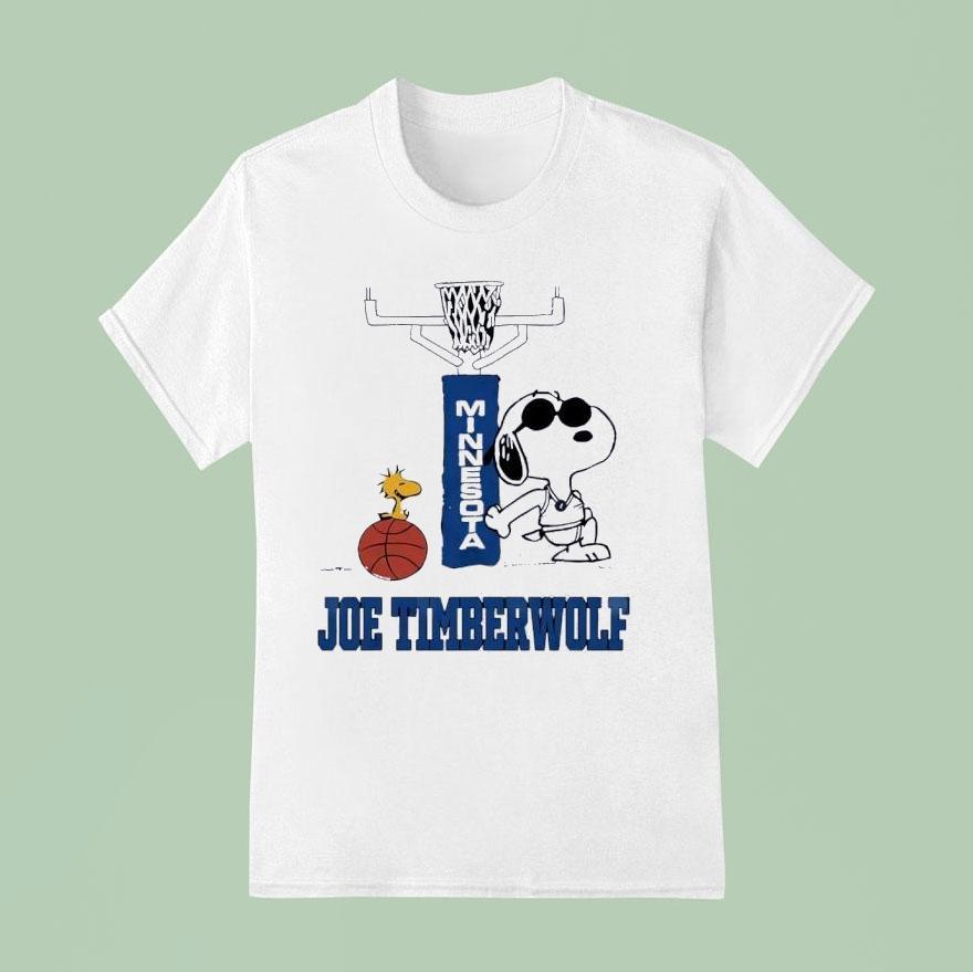 Minnesota Joe Timberwolf Joe Cool Snoopy And Woodstock T Shirt