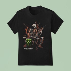 Monster Skeleton Rise Records T Shirt