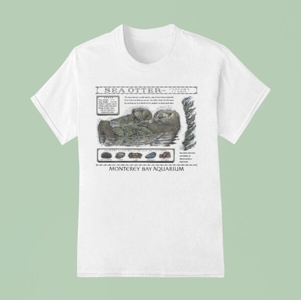 Monterey Bay Aquarium Enhydra Lutris Primary Food Sources Sea Otters T Shirt