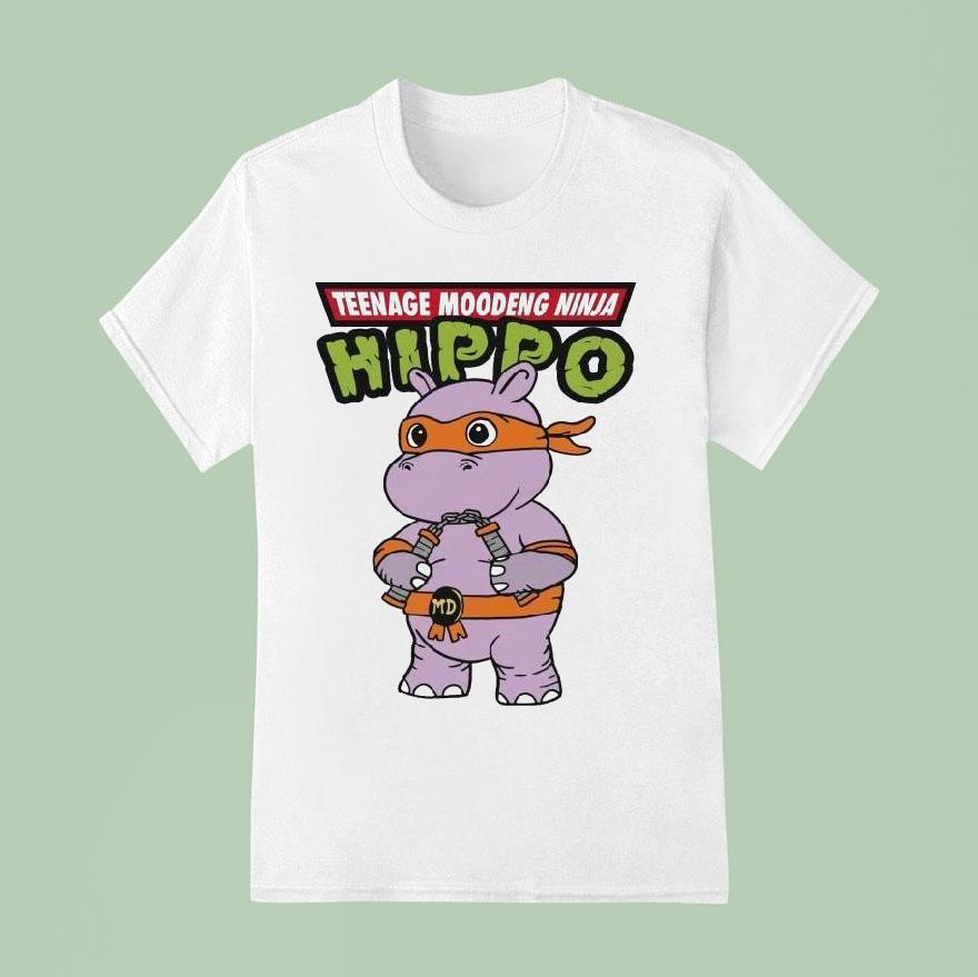 Nage Moodeng Ninja Hippo T Shirt