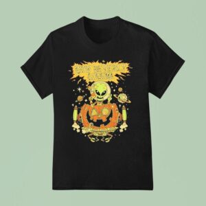 New Beverly Cinema Skull Ailen Robot Pumkin Halloween T Shirt