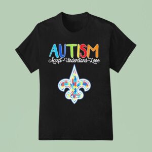 New Orleans Saints Autism Accept Understand Love T Shirt