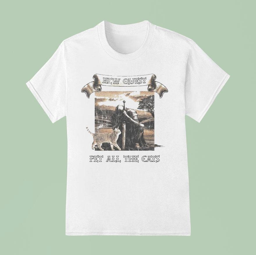 New Quest Pet All The Cats Knigh T Shirt