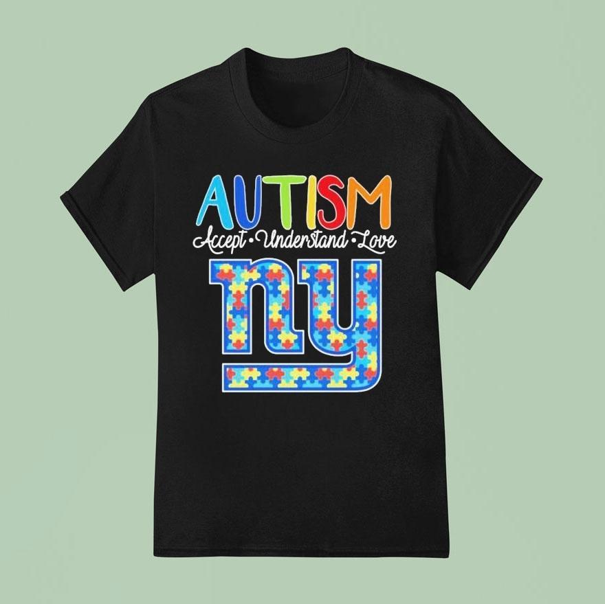 New York Giants Autism Accept Understand Love T Shirt