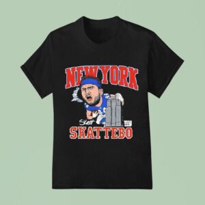 New York Giants Cam Skattebo Caricature Signature T Shirt