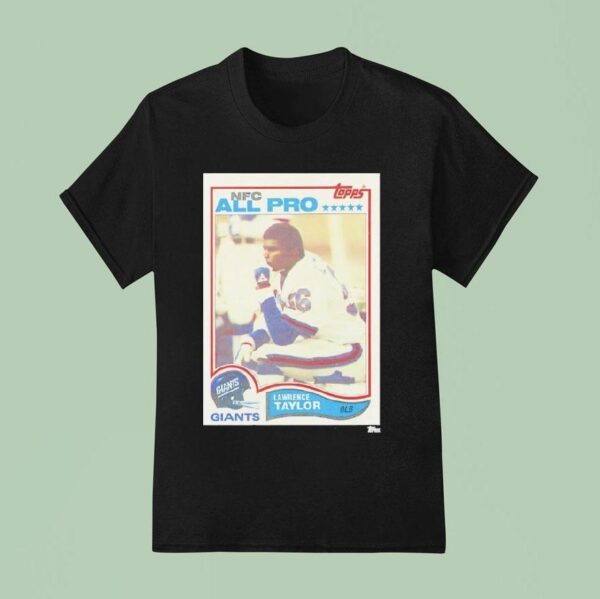 New York Giants Lawrence Taylor Trading Card T Shirt
