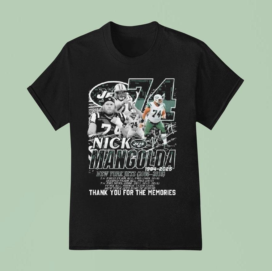 New York Jets Nick Mangold Thank You For The Memories T Shirt
