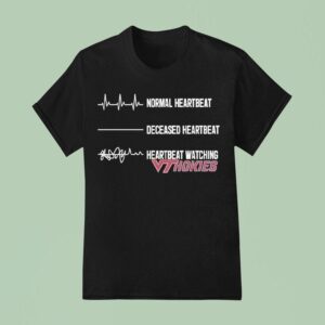 Normal Heartbeat Deceased Heartbeat Heartbeat Watching Virginia Tech Hokies T Shirt