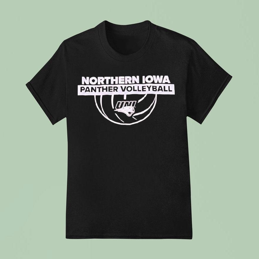 Northern Iowa Panther Volleyball Team Uni Logo T Shirt