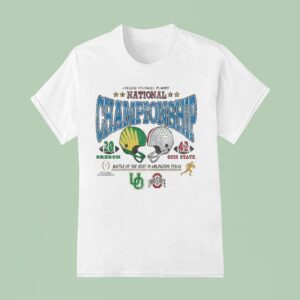 Ohio State Buckeyes Vs Oregon Ducks Battle Of The Best In Arlington Texas College Football Playoff National Championship Game T Shirt