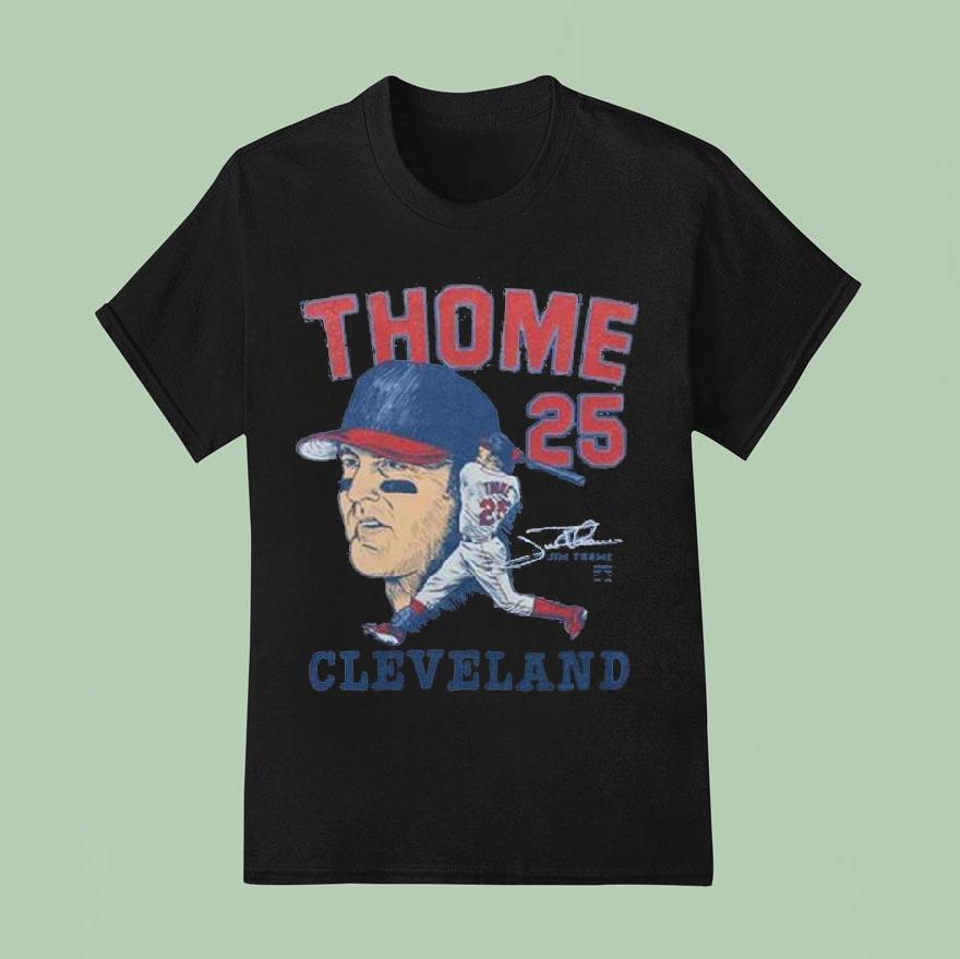 Original Cleveland Guardians Jim Thome Signature T Shirt