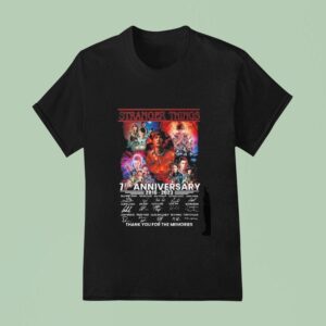 Original Stranger Things Th Anniversary Thank You For The Memories Signatures T Shirt
