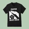 Paper Beats Rock Hand Back T Shirt