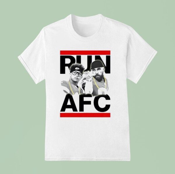 Patrick Mahomes Travis Kelce Kansas City Chiefs Run Afc T Shirt