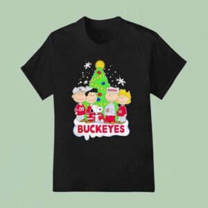 Peanuts Characters Ohio State Buckeyes Christmas T Shirt