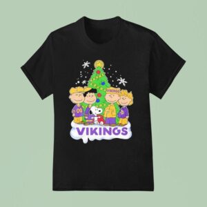 Peanuts Characters X Minnesota Vikings Chrismas T Shirt