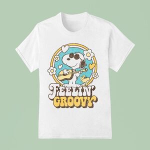 Peanuts Feelin Groovy Snoopy And Woodstock Lights T Shirt