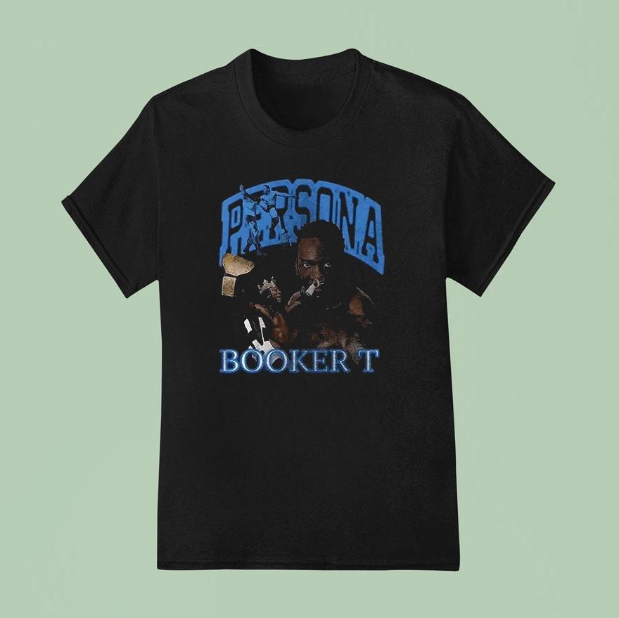 Persona Wrestling Booker T Graphic Repeat Neon T Shirt