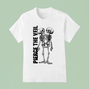 Pierce The Veil Tan Conjoined Skeleton T Shirt