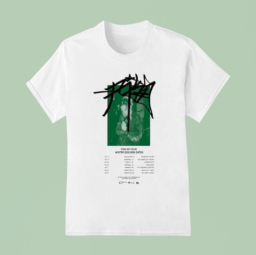 Piss Winter Tour Dates T Shirt
