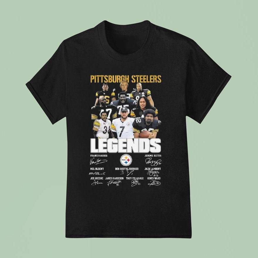 Pittsburgh Slers Legends Players Signatures  T Shirt