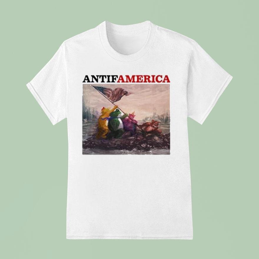 Portland Frog Antifamerica T Shirt