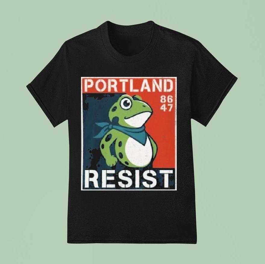 Portland Resist Frog T Shirt
