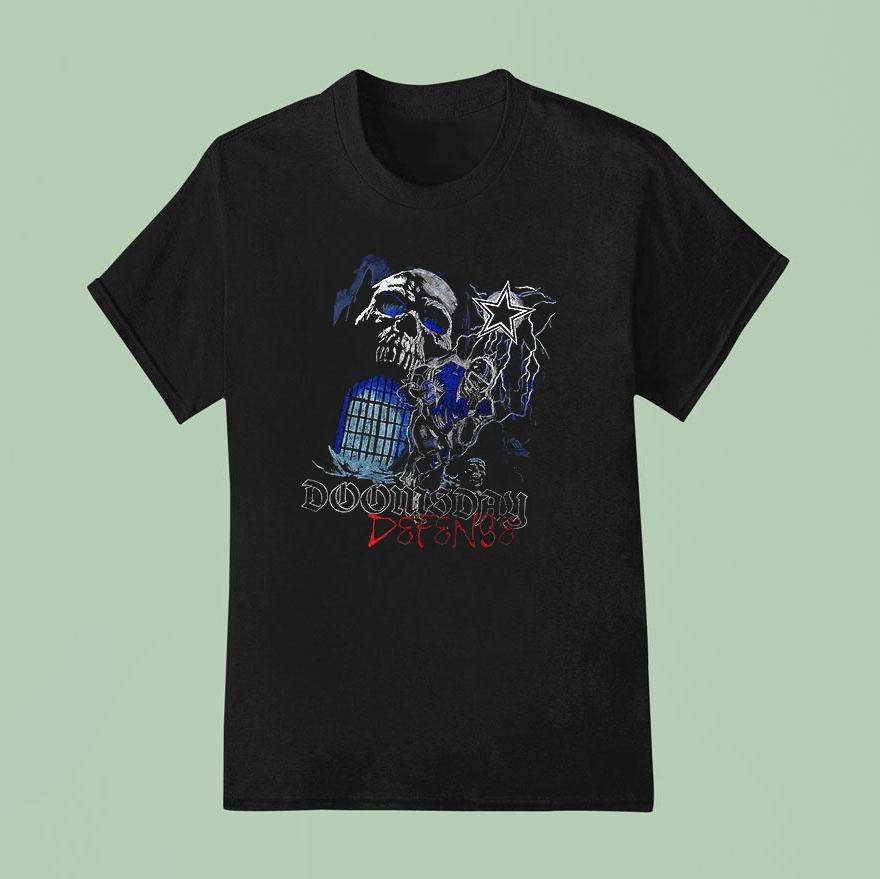 Post Malone X Dallas Cowboys Doomsday Defense Big Ass Stadium Tour T Shirt