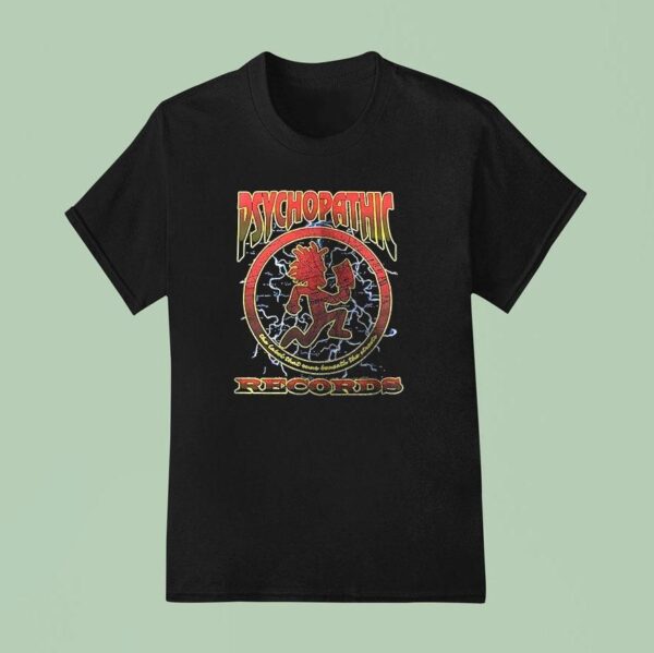 Psychopathic Records Lightning Logo Silhouette T Shirt