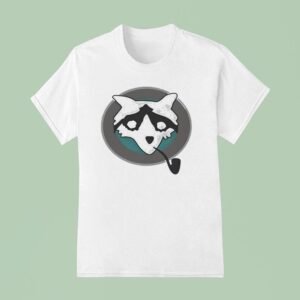 Raccoon With Pipe T Shirt