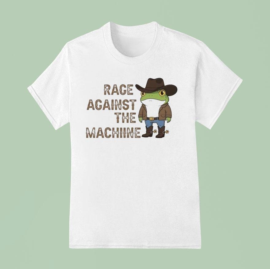 Rage Against The Machine Portland Frog Anti Ice Cowboy T Shirt