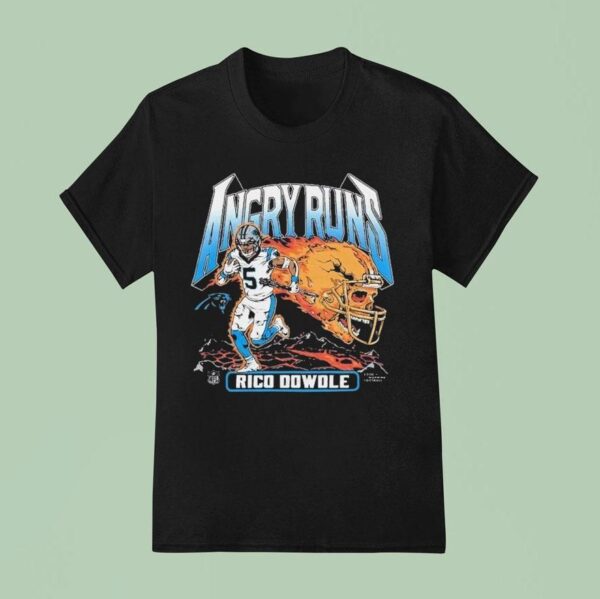Rico Dowdle Angry Runs Carolina Panthers T Shirt